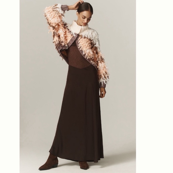 NWT Anthropologie Fringe ‘ Wild Thing’ OVERSIZED Cardigan Sweater XXS/XS - Picture 5 of 15